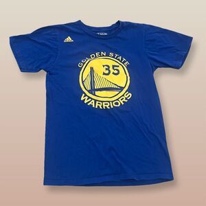 Adidas Kevin Durant #35 Warriors Blue Jersey T-Shirt Men's S